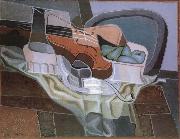 Juan Gris The Still life having table and armchair USA oil painting artist